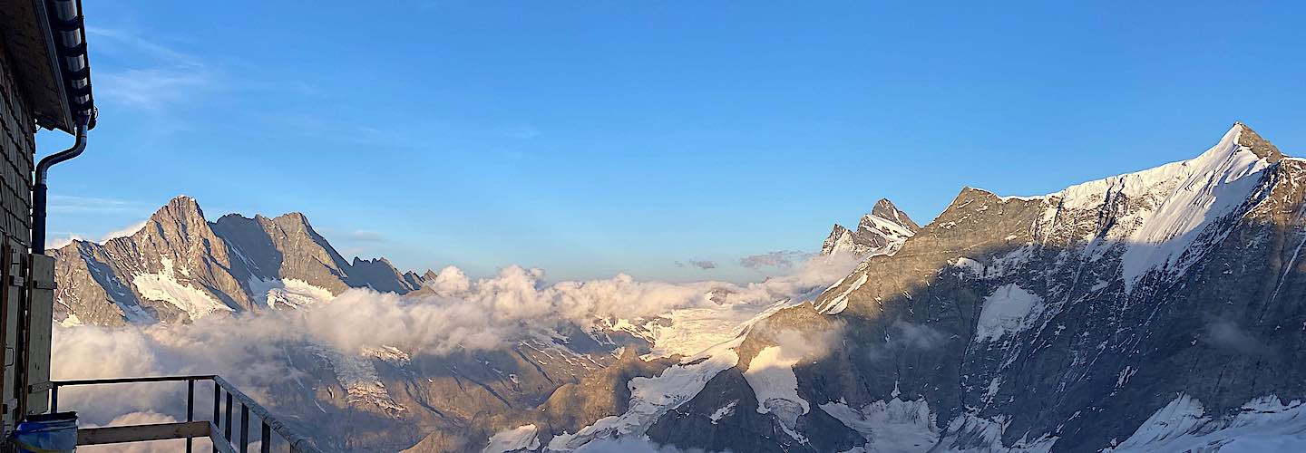 Vue du refuge Mittelegi 